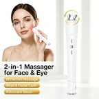 2-in-1 Facial & Eye Massager with Red Light, Rotation & Vibration for Puffiness, Firming & Smoothing – Facial & Eye Sculpting Tool for Fine Lines, Wrinkles & Eye Contours