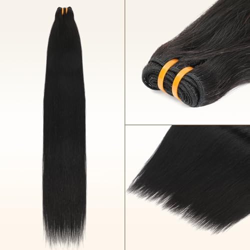 16A Raw Straight Bundles Human Hair 1 Bundle,24 Inch,Triple Lifespan,Burmese Virgin Remy Hair Extensions,No Tangle Shedding