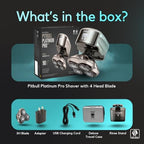 Skull Shaver - Pitbull Platinum PRO PX5 Head and Face Shaver - with Bonus Blade