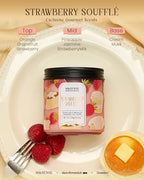M&SENSE Strawberry Souffle Scented Candle, 11.6oz Natural Soy Wax Non Toxic, 2 Wick Jar Candle, Up to 70 Hours Clean Burn, Gifts for her to Creat a Sweet Ambiance