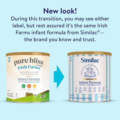 Similac Irish Farms, Easy-to-Digest Baby Formula, Infant Formula, 0-12 Months, 24.7-oz Can