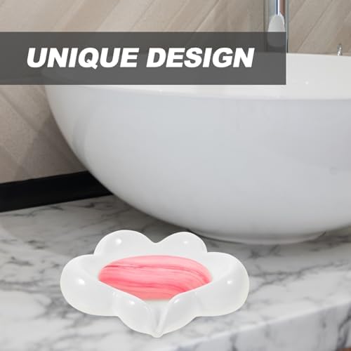 Cloud Shaped Dish Self Draining Holder Bathroom Kitchen Sink Keeps Dry Easy Clean Minimalist Design Tray