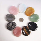 Natural Moonstone Water Drop Chakra Thumb Worry Stone,Stress Relax Healing Reiki Crystal Pocket Palm Stones
