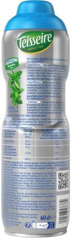 Teisseire Zero Sugar MINT Syrup, Refreshing Fruit Concentrate for Drinks, 0 Calories