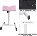 CHAOEEMY Pedicure Foot Rest,Adjustable Height Pedicure Stool,Pedicure Stand for Home Salon,Tattoo,Nail Tech(Pink)