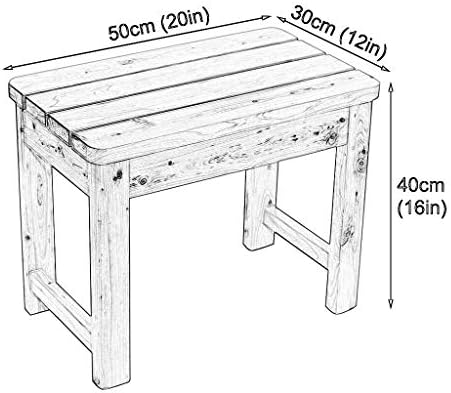 Waterproof Bathroom Stool for Elderly Bath Chair Wood Shower Bench Adult Non-Slip Wooden Shower seat Bathtub Spa Change Shoes Stool Shaving Stool Shower Foot Rest Household Portable Seat