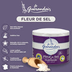 Le Guerandais - Fleur de sel de Guerande - Duo Pack (2 x 4.4 oz) - 100% Natural & Unrefined Guerande Sea Salt - Hand-Harvested - Supports Hydration & Electrolyte Balance - French Flower of Salt