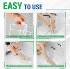 Compression Sock Aid Device – Stocking Donner for Seniors, Adaptive Sock Putting-On Tool, Medium Calf (<18”), Compatible for JOBST, SB SOX, CHARMKING, White