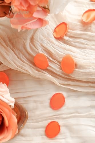 Floroom 300pcs Rose Petals Burnt Orange Faux Silk Flower Petals for Wedding Flower Girl Basket Aisle Scatter Dinner Table Centerpieces Party Confetti Bridal Shower Romantic Night Decoration