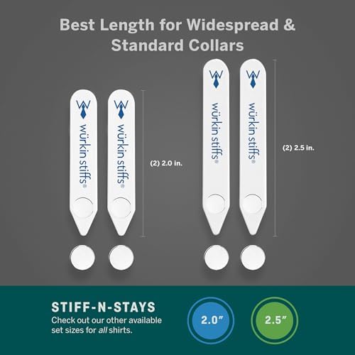 Würkin Stiffs Plastic Magnetic Collar Stays As Seen on Shark Tank | Stiff-N-Stays Collar Inserts