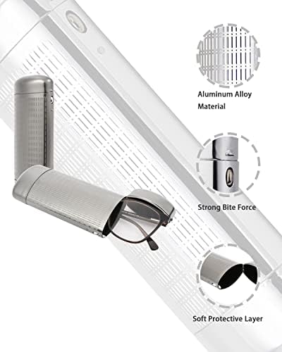 Philley Aluminum Metal Pocket Ultra-Light Silver Eyeglasses Glasses Case