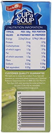Batchelors Cup a Soup with Croutons Cream of Asparagus 4 Sachets 117 g (Pack of 9)