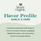 Simply Organic Spice Right Everyday Seasoning Blends, Garlic & Herb, 2 Ounce