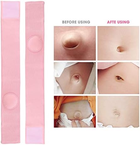 mumisuto 2 Pcs Umbilical Hernia Belt, Baby Belly Button Band, Hernia Patch, Wrap Truss Abdominal Binder for Children Kids Support, Adjustable Navel Band Newborn Umbilical Cord