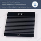 Vitafit Anti-Slip Smart Digital Bathroom Scale for Body Weight, High Accuracy Assured by Weighing Professional Since 2001, BMI with App,Black