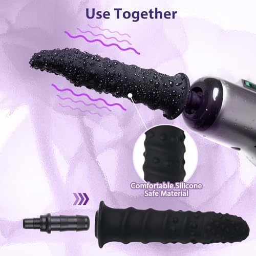 Massage Gun Attachment, Adult Massage Gun Attachments Deep Tissue for Relieve and Stimulation, Black Portable Massage Gun Head Accessories for Handheld Electric Body Muscle Massager