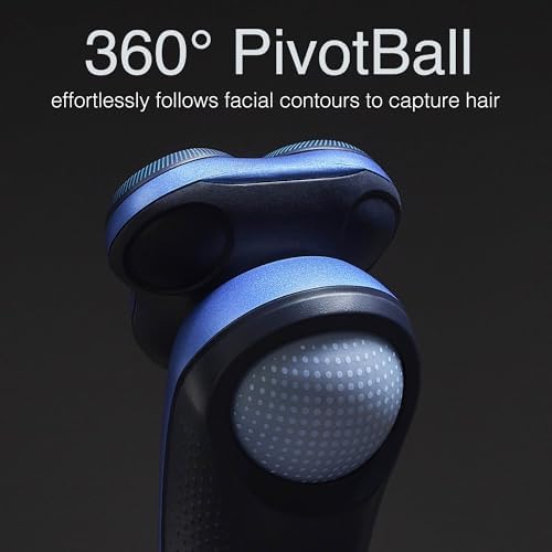 Remington Limitless X7 Shaver for Men, Titanium Blades and Power Sense Technology, Advanced Performance Foil Rotary Electric Shaver with PivotBall for Sensitive Skin Comfort, 100% Waterproof.