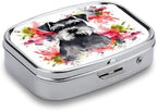 Schnauzer Weekly AM/PM Pill Organizer.Waterproof Portable Compact Travel Pill Organizers.Small Pill Box for Medicine Holder for Vitamins Medication.