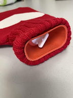 Hot Water Bottle Large Classic Non Toxic Natural Rubber Bag with Heart Red Knit Cover, 2L Pain Relief from Sore Muscle Cramps Injuries Back Pain Warm Cold Therapy, 1/2 Gallon