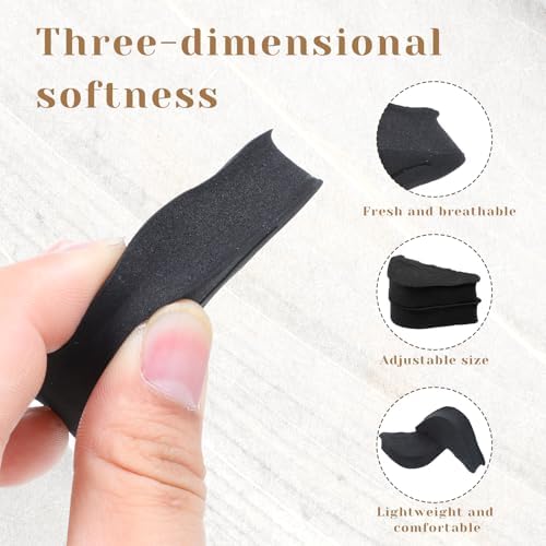 16 Pcs Shoe Filler Heel Pads for Womens Shoes, Shoe Filler Inserts for Loose Shoes Adjustable Toe Cushion Heel Grips for Heels, Sneaker, Boots, Women and Men, Pain Relief and Comfort (Black, Beige
