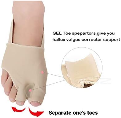 Bunion Corrector, Bunion Relief Orthopedic Sleeve Socks, Big Joint Tailors Toe Separators Spacers Straighteners, Ball of Foot Cushions Splint, for Hallux Valgus Foot Pain