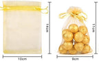 Bouraw 120Pcs Organza Bags 4x6 Inches with Drawstring, Jewelry Pouches Wedding Party Christmas Favor Gift Bags (Mixed Color)