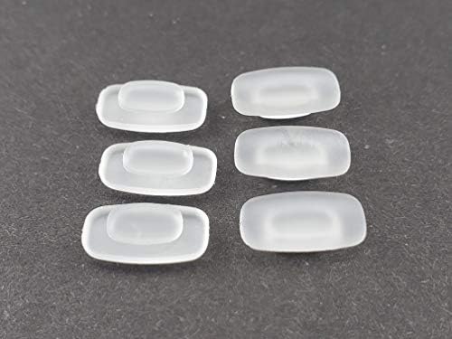 Eye Lover 3 Pair of Replacement Square Premium Grade Soft Silicone - Rectangle Shaped Slide/Push-in Nose Pads by Ink Trendz