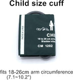 NIBP Blood Pressure Nylon Cuff with Bladder for Child Pediatric 18~26cm, 35cm Single Tube Reusable Replacement Universal Blood Pressure Cuff, No BP Connector