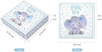 WRAPAHOLIC 50Pcs Boys Baby Shower Napkins - 3 Ply Adorable Blue Elephant Baby Boy Disposable Paper Luncheon Napkin for Baby Shower Tableware Party Supplies - 6.5 x 6.5 In