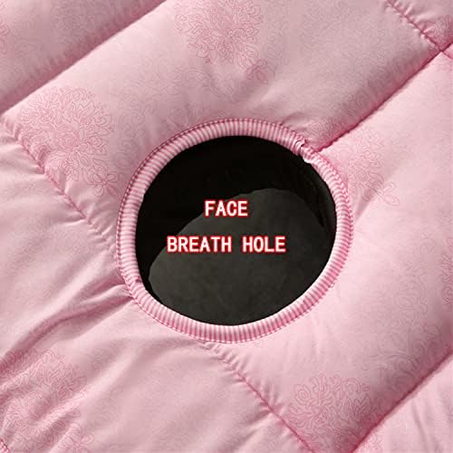 Foldable Bed Mattress Topper for Salon Beauty Massage Mattress Pad with Face Breath Hole Square Head Massage Table Mattress Protector for Spa Bed with Elastic Bands,White,80x185cm