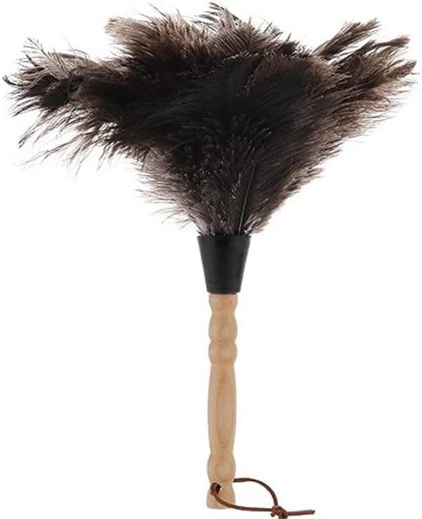 Anti-Static Ostrich Feather Fur Brush Duster Dust Cleaning Tool Wooden Handle Dusting Tools Feather Duster Dust Collector