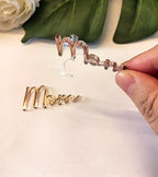 30pcs of Mom Cake Plaque,Acrylic Mum Cupcake Topper, Mothers Day Cake Toppers,Mummy Cake Topper for MOM Cake Topper,Mother's Day Decorations (3'', Rose Gold Mirror)