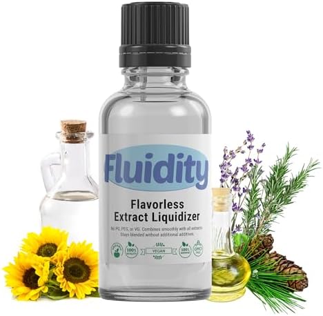 Fluidity Flavorless Extract Concentrate Liquidizer for Waxes, Oils, and Shatters - 100% Pure Organic Vegan Diluent (1 mL)