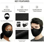 e-jades Winter Face Mask for Women Men -1/2/4pcs Warm Fleece Half Face Mask Balaclava for Cold Weather, Windproof Nose Warmer for Skiing, Running&Cycling, Cubre Bocas para El Frio Breathable Washable