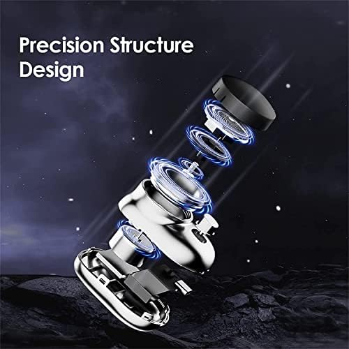 2023 USB Mini Shaver -【New Version】Pocket Portable Electric Shaver Rechargeable Waterproof, Magic Travel Electric Razor Round Shaving Machines, Wet Dry Mini Shaving Machines for Men Dayily Use(Sliver)