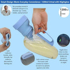 Portable Urinals for Men, 1200ml Nightglow Male Urinal with Upgraded Soft Rubber & Spill-Proof Lid – Large Capacity Pee Bottle Bed Pan for Elderly, Hospital, Travel, and Bedside Use