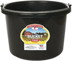 Little Giant® Plastic Animal Feed Bucket | Round Plastic Feed Bucket with Metal Handle | Made in USA | 5 Quarts (1, Black)