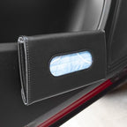 Tyenaza Car Tissue Holder, PU Leather Space Saving Odorless Easy to Clean Sun Visor Napkin Dispenser(Black)