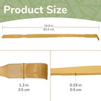 BambooMN 1 Piece 25 Inch Bamboo Backscratcher Shoehorn with a Free Travel Size Back Scratcher