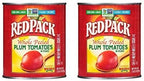 Redpack Whole Peeled Plum Tomatoes in Puree, Kosher and Gluten Free, 28 Ounce Cans, 2-Pack