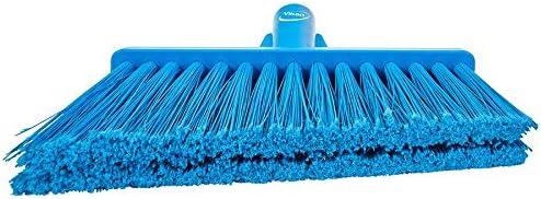 Vikan 29163 Flagged, Soft Angled Broom Blue