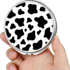 Weekly Pill Case, Medicine Planner, Vitamin Organizer Box, Portable Daily Pill Box with Compartments,Pocket Purse Metal Medicine Organizer Unique Gifts,Cow Pattern