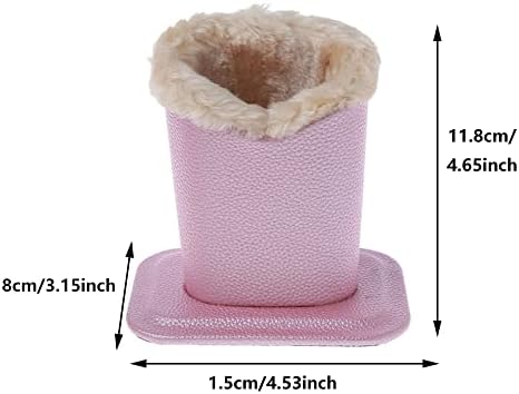 TopHomer Eyeglass Holder Stand Soft Plush Lined PU Leather Eyeglasses Holder Protective Glasses Holder