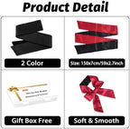 2pcs Silk Satin Blindfold for Women Adults Bedroom Couples Eye Soft Sleep Mask Eye Cover Travel Nap Valentine's Day Play Games Christmas Sleeping Sexy Blind Fold 155cm / 62in