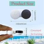 4 Pack Contact lens case Bulk Contact Lens Soak Storage Box Holder Container(Black)