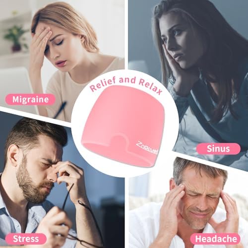 ZNÖCUETÖD Migraine Headache Relief Cap Hat Full Head ice Pack Wrap Cooling Gel Ice Beanie Cold Cap Hot/Cold Compress Therapy for Sinus, Stress, Tension, Head Pain Relief, Gift for Women