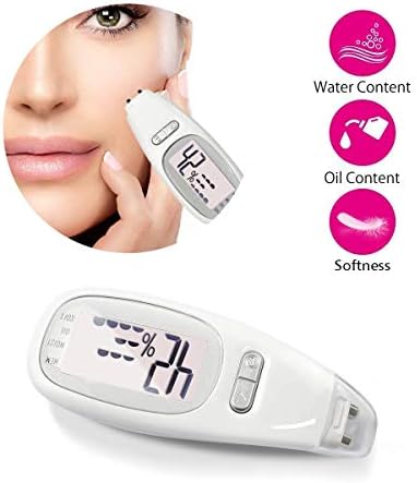 Portable digital facial moisture tester skin analyzer facial hydration corneometer skin hydration meter water oil tester for face skin care with backlight LCD display gifts for girls women