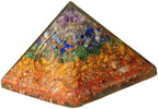 Jet International Mix Gemstone Unique Chakra Orgone Pyramid Crystal Gemstones Copper Metal Mix Rare Healing Positive Energy Tetrahedron Sacred Geometry Memory Concentration Meditation Spiritual
