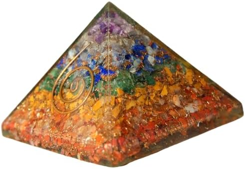 Jet International Mix Gemstone Unique Chakra Orgone Pyramid Crystal Gemstones Copper Metal Mix Rare Healing Positive Energy Tetrahedron Sacred Geometry Memory Concentration Meditation Spiritual