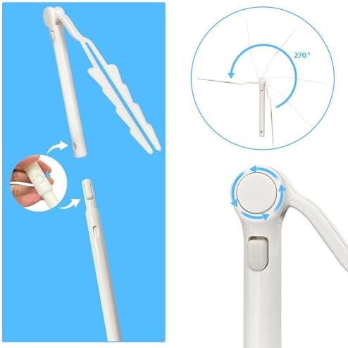 KEUYE Replacement Handles Compatible with Swiffer Duster Refill, Extended Handle, Adjustable Length Handles only (2pcs)